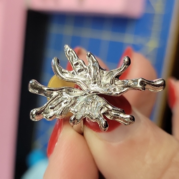 Splatter Silver Tone Ring - Picture 1 of 4